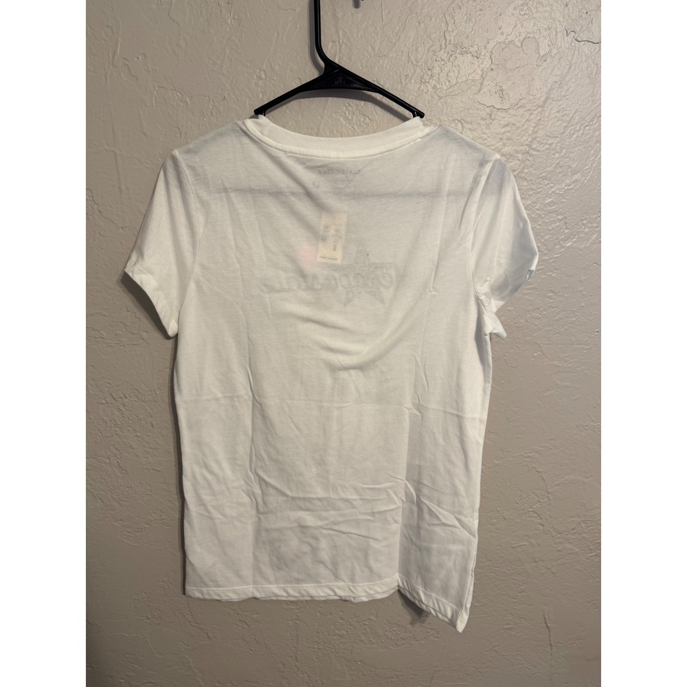 Aeropostale Womens Classic Crew Graphic T-Shirt White Leopard Star Logo Large - Picture 3 of 3